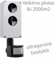 Profesionali ultragarsinė baidyklė 2000m2