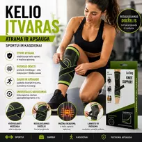 Kelio įtvaras su reguliuojamu dirželiu