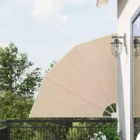 Balkono uždanga 140 x 140 cm Poliesteris Smėlio