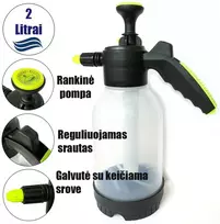 Rankinis slėginis sodo purkštuvas 2 l (skaidrus)