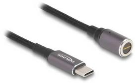 „DeLOCK“ nešiojamojo kompiuterio įkrovimo laidas, USB C tipo kištukas į magnetinę 8 kontaktų jungtį, 1,8 m, 1,8 m, USB C, 8 kontaktų, 20 V