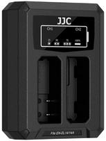 Baterijų Įkroviklis - JJC DCH ENEL14A USB Dual Baterija Charger For Nikon EN EL14/EN EL14A Juodas
