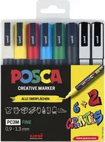 Posca POSCA Marker UNI PC-3M 6+2 Set