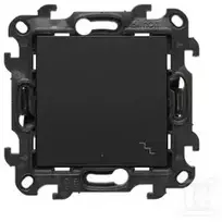 Kontakt-Simon laiptinis jungiklis Simon 24 su LED apšvietimu (modulis) IP20/IP44 10AX juoda matinė (NW6L.01/49)