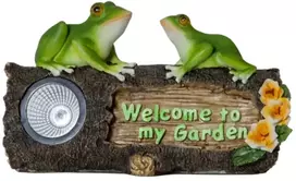 Lauko LED lempa „Frogy“ su saulės baterija (24 × 14 cm)