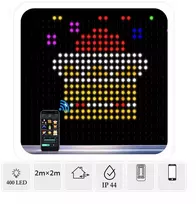 Išmani LED šviesų užuolaida „Smart Curtain“ 400 LED, multispalvė, 2×2 m