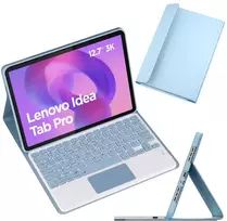 Strado Dėklas su Bluetooth klaviatūra, skirtas Lenovo Idea Tab Pro / Pro MT 12.7 12, mėlynas – apsauginis su stovu