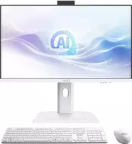 Stacionarus kompiuteris MSI Modern AM273QP AI 1UM-406EU Intel Core Ultra 5 125H 27 colių QHD 16GB 512GB SSD WiFi+BT klaviatūra+pelė W11P 3Y Baltas