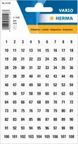 Herma Numbers 8mm 1-540 paper baltas juodas 5 sh. samoprzylepne etykiety balta (4128)