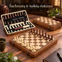 Medinių šachmatų rinkinys TR2351B