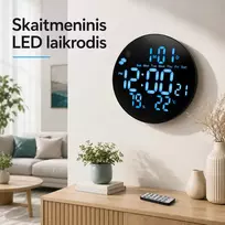 Elektroninis laikrodis su data ir termometru TR2250H