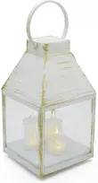 Ambiance Light Koopman Advento žibintas su LED žvakėmis 25 cm, 3 žvakės, laikmatis, balta