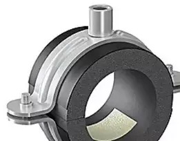 Isopipe ISOCLAMP 010x13 mm - vamzdžio laikiklis, cinkuota HD apkaba, M8/M10, nuo -45 iki +105 laipsnių