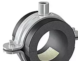 Isopipe ISOCLAMP 006x13 mm - vamzdžio laikiklis, cinkuota HD apkaba, M8/M10, nuo -45 iki +105 laipsnių
