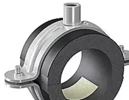 Isopipe ISOCLAMP 012x13 mm – vamzdžių laikiklis, cinkuota HD apkaba, M8/M10, nuo -45 iki +105 laipsnių