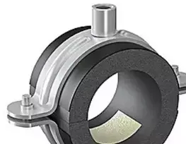 Isopipe ISOCLAMP 022x13 mm - Vamzdžių laikiklis, cinkuota HD apkaba, M8/M10, nuo -45 iki +105 laipsnių