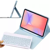 4kom.pl Dėklas su klaviatūra Galaxy Tab S10 Lite 10.9'' SM-X406 SM-X400 2025 apsauginis mėlynas