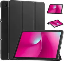 Planšetinio kompiuterio dėklas SUPERO Smart, skirtas T-Mobile T Planšetė 2 10.1 5G 2025, su dangteliu, juodas – apsauginis su stovu