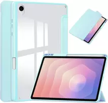 Planšetinio kompiuterio dėklas 4kom.pl Clear Pieštukas, skirtas Samsung Galaxy Tab S11 11 SM SMX736, su dangteliu, mėlynas - apsauginis