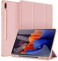 4kom.pl Smart planšetinio kompiuterio dėklas su rašiklio laikikliu, skirtas Samsung Galaxy Tab S9 / S9 S10, rausvas – apsauginis su stovu