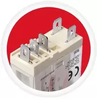 RELPOL Relės komplektas 12A 1 C/O 24VDC, stiklo korpuso relė su lizdu ir LED varžtiniais gnybtais