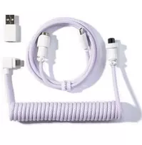 Keychron susuktas aviatorinis kabelis 8K, violetinė, 176 m, 1 vnt., susuktas, pintas, USB Type-C, Aviator