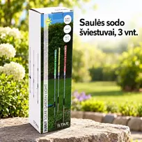 LED sodo šviestuvai, 3 vnt., geltona, žalia ir raudona