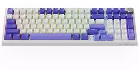 Klaviatūra PROOVE Belaidė klaviatūra žaidimams Gaming Slicker Special Edition balta ir-violetinė (Proove)
