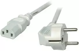 Maitinimo kabelis EFB Netzkabel Schutzkontakt 90°-C13 180°, pilkas, 5.0m, 3x1.00m (EK501.5V2)
