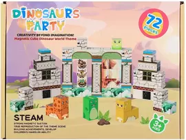 Mega Creative Magnetinės kaladėlės DINO 72 vnt. 18X14X5 MC pud 30 (JM905)