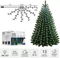LED girlianda su žiedu, 16 × 3 m, 480 LED, šaltai balta