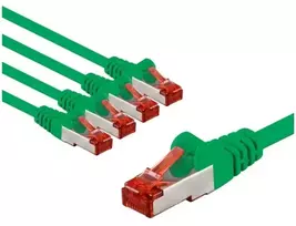 Goobay CAT 6 kabelis krosowy, S/FTP (PiMF), 2 m, žalia, rinkinys 5 - Kabelio ilgis 2 m