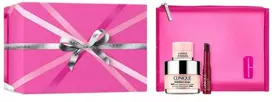 Clinique Hydration + Honey rinkinys: intensyviai drėkinantis kremas 50 ml + kremas po akimis 5 ml + lūpų balzamas 1,2 g + kosmetikos krepšelis