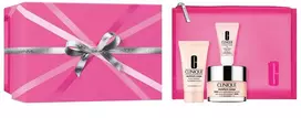 Clinique Moisture Surge Hydration Essentials rinkinys: intensyviai drėkinantis kremas 50 ml + kūno balzamas 30 ml + lūpų balzamas 10 ml + kosmetikos krepšelis