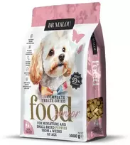 Liofilizuotas maistas šuniukams - DR Malou, Puppies - antis su ožkos pienu ir tryniu 1kg