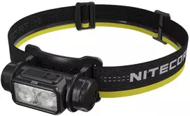 Priekinis žibintas - Nitecore NU50, 1 400 lm, 5 000 mAh, 130 m, Įkraunamas per USB-C, Baltas/raudonas