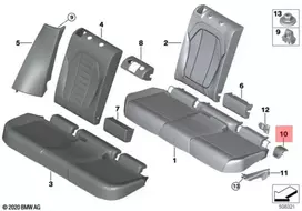 Bmw X3 X4 Isofix Dėklas Dešinės Originalus 52107474102