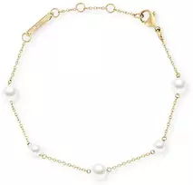 Daniel Wellington Auksu padengtas apyrankė su Swarovski perlais Pearl Step DW00402107