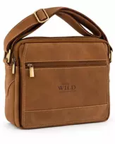Vyriška odinė rankinė per petį WILD-2111