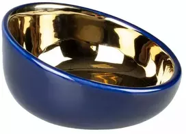 Duvo+ Duvo+ Stone Obliq dubenėlis šuniui Mėlynai-Złota 13cm 150ml