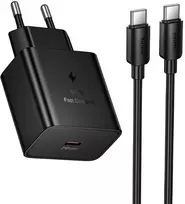 Įkroviklis Hoco N77 45W USB-C + USB-C to USB-C cable 1.0m juodas