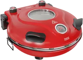 >TEESA SUPREME MAX picos krosnelė 1800 W, 400 laipsnių, du kaitinimo elementai, langelis, raudona, 35 cm