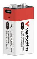 Verbatim 30251 USB-C Įkraunama baterija Li-ion 9V, ELEVER30251