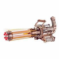 3D medinis mechaninis konstruktorius ROKR Rotating-Barrel Machine Gun LQA01, 412 detalių