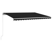 vidaXL Automatinė markizė su LED/vėjo jutikliu, antracito, 300x250cm