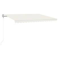 vidaXL Automatinė markizė su LED/vėjo jutikliu, kreminė, 400x300cm