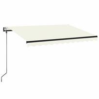 vidaXL Automatinė markizė su LED/vėjo jutikliu, kreminė, 350x250cm