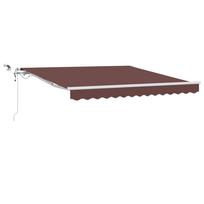 vidaXL Automatinė ištraukiama markizė su LED, ruda, 300x250cm