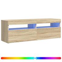 vidaXL Televizoriaus spintelė su LED apšvietimu, ąžuolo, 120x35x40cm