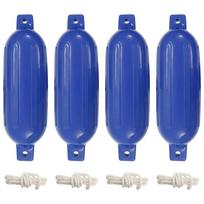 vidaXL Valties bortų apsaugos, 4vnt., mėlynos, Ø 16x58cm, PVC